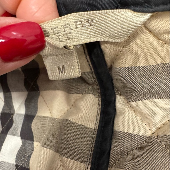 Burberry Black Quilted Jacket with original Check Lining. Like new - Picture 3 of 7